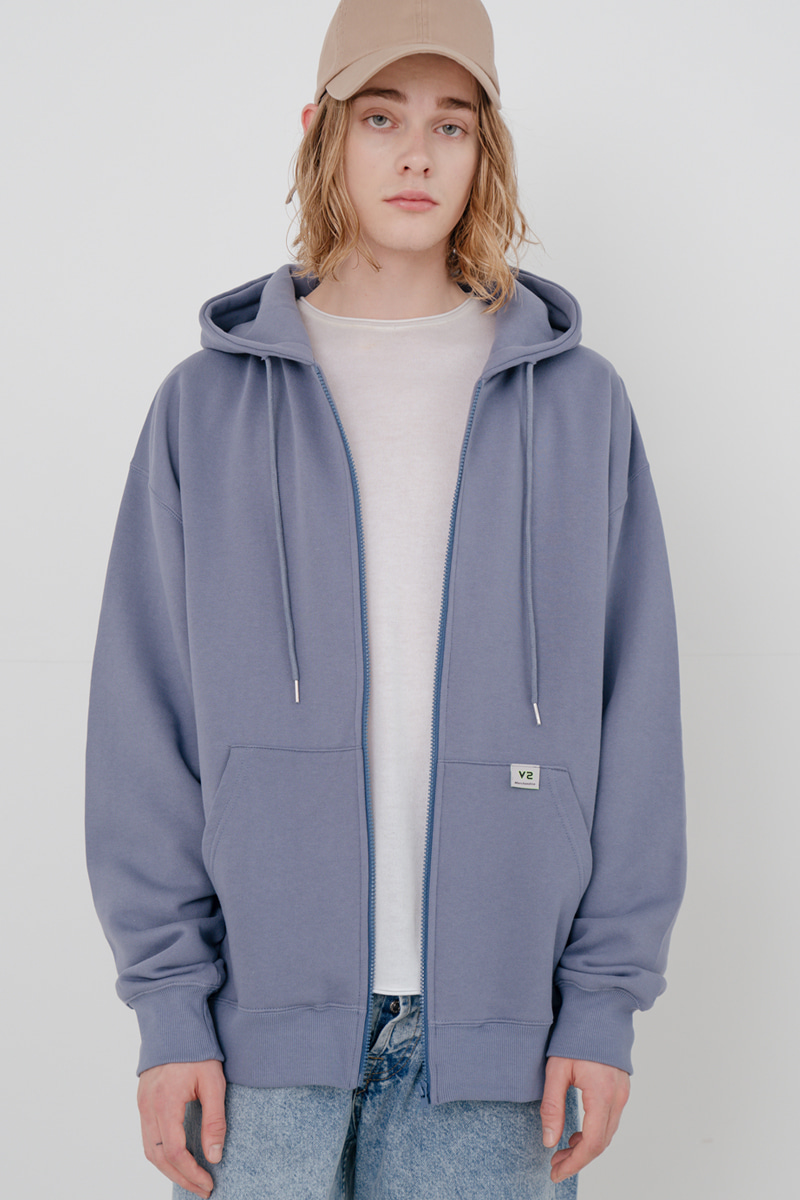 OVERFIT COLOR NAPPING HOOD ZIP-UP_BLUE
