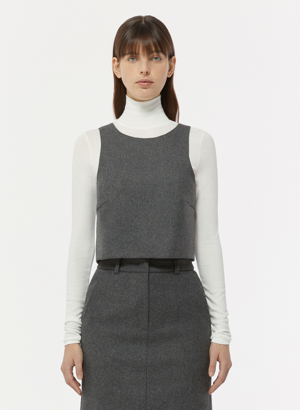 BACK OPEN WOOL TOP_CHARCOAL