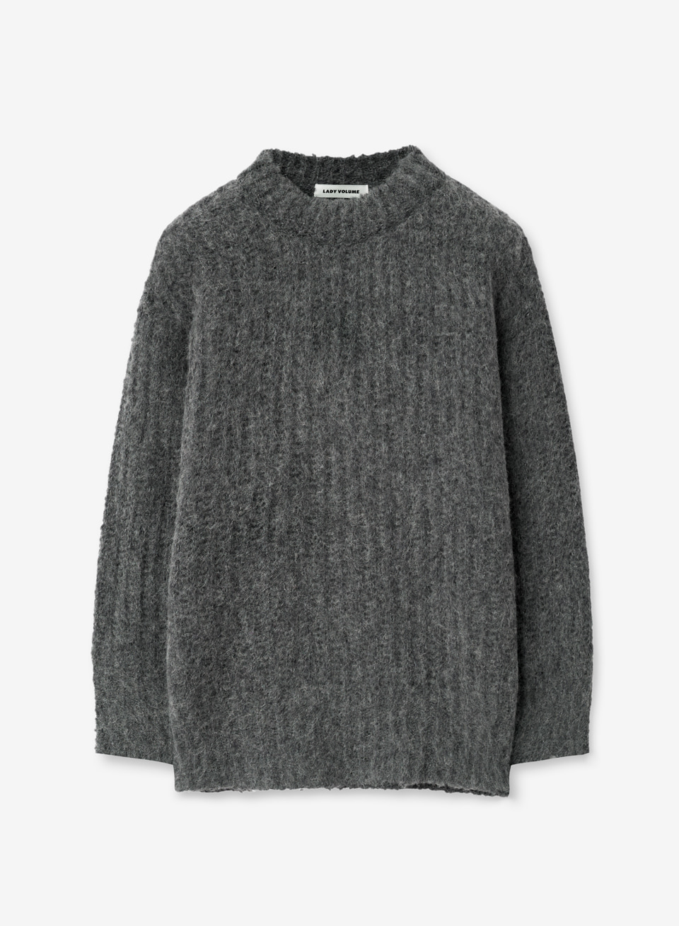 CASHMERE BRUSH KNIT_CHARCOAL