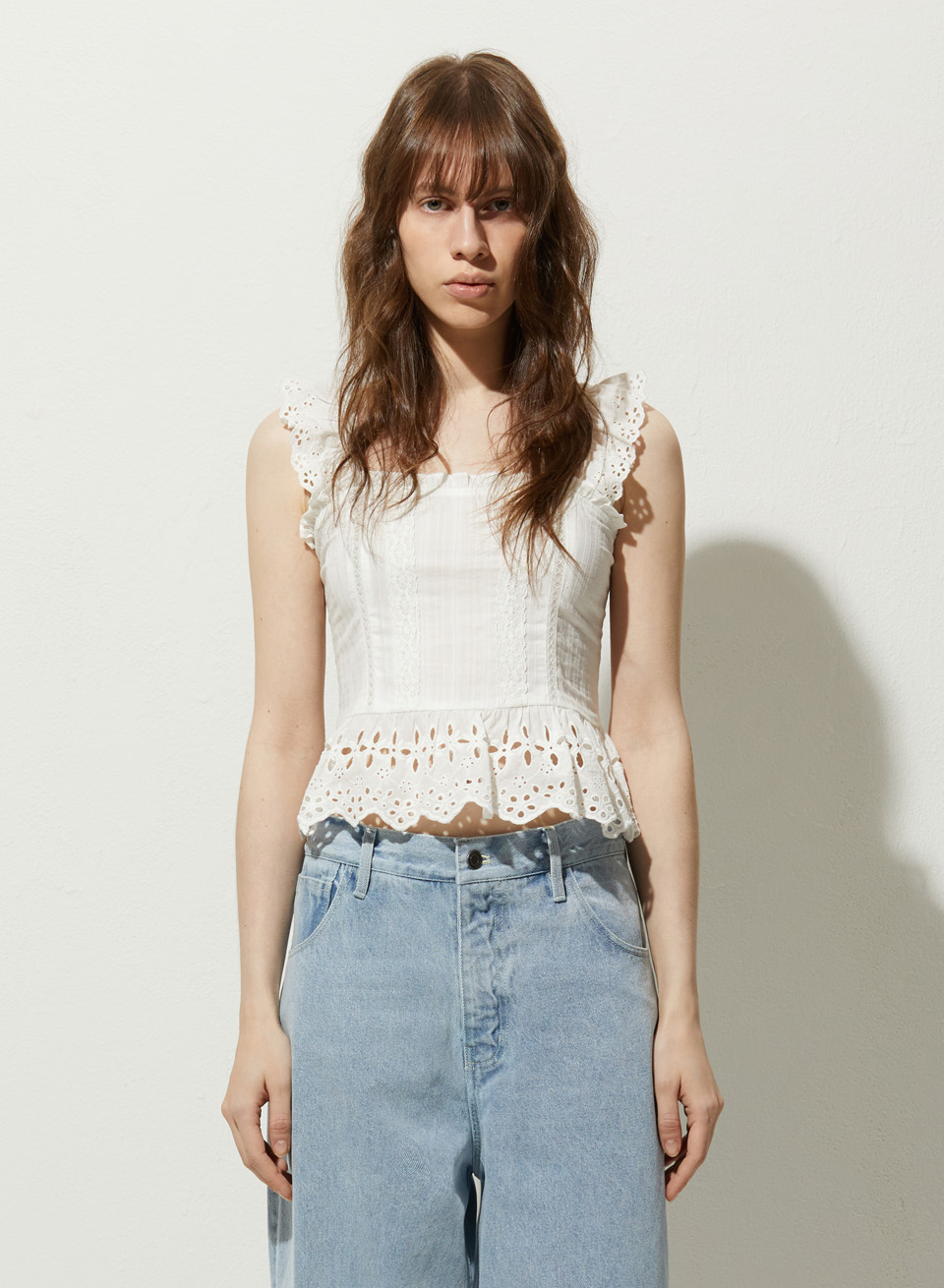 FRILL LACE TOP_WHITE