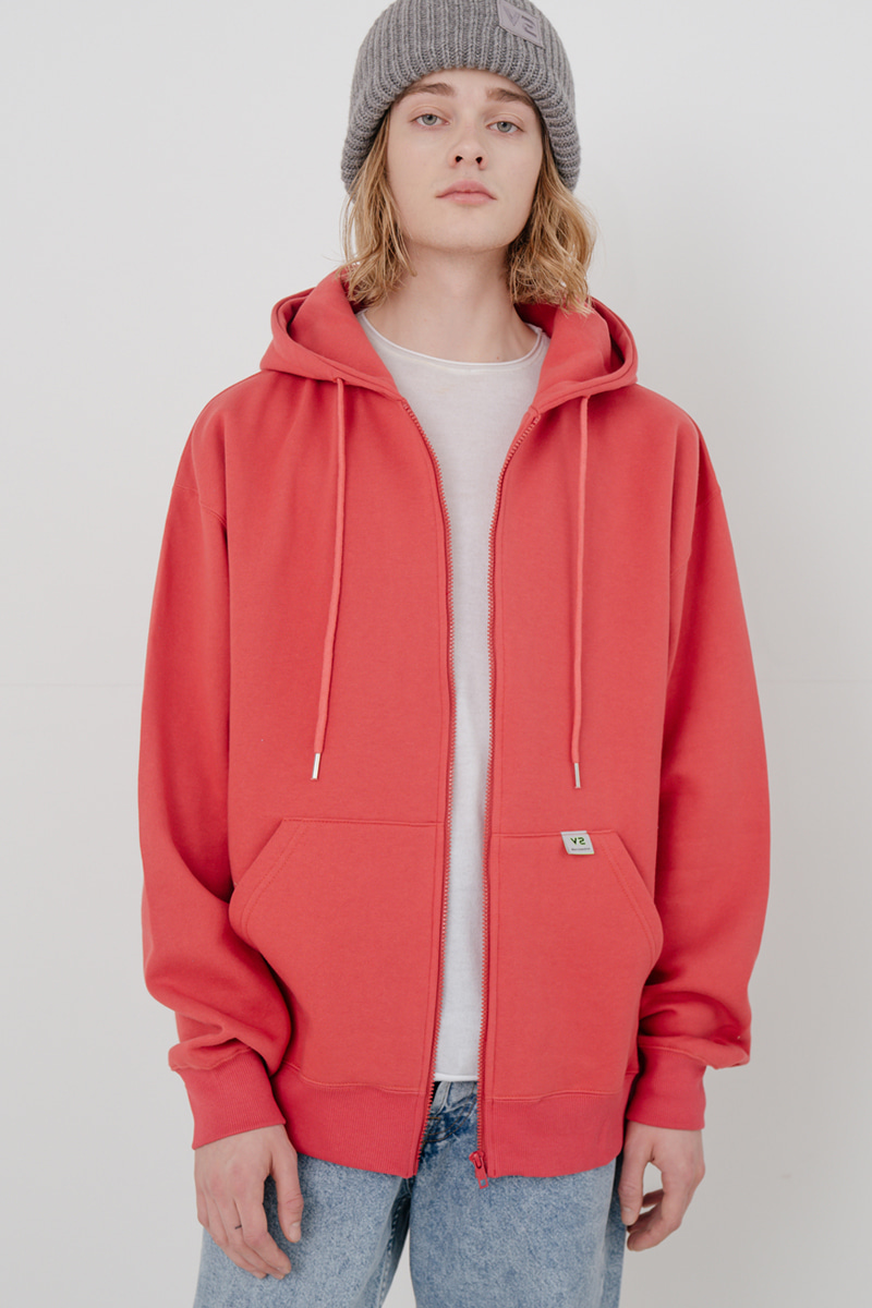 OVERFIT COLOR NAPPING HOOD ZIP-UP_RED